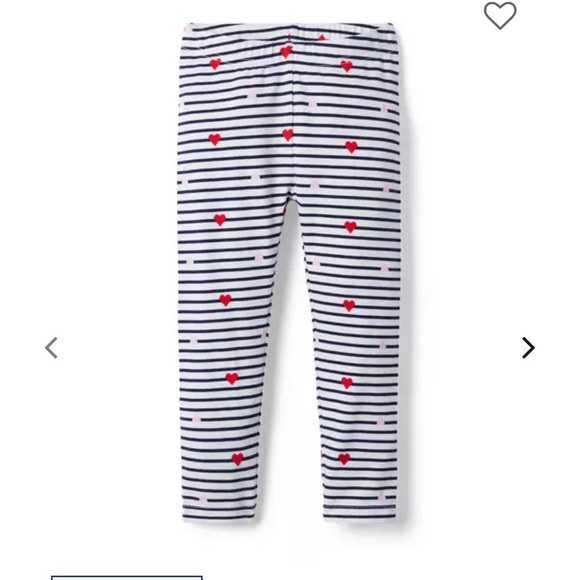 Janie&Jack Striped Heart Print Leggings - Picture 1 of 6